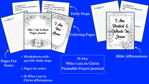 Who I Am In Christ Printable Prayer Journal