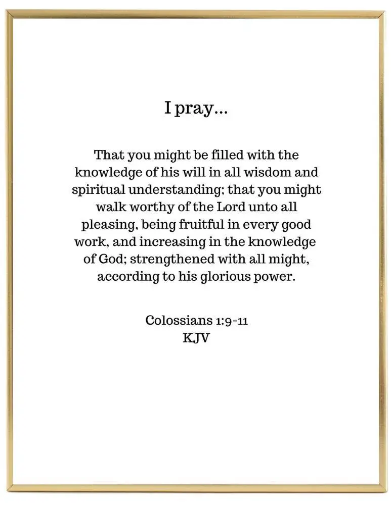 Colossians 1 KJV Bible Verse Prints - RosemariesHeart